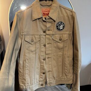 Levi's Beige Denim Jacket with Chest Patch